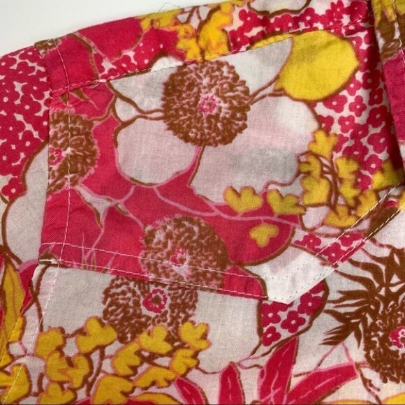 Jules & James Pink Floral Button up Blouse Size L - Picture 6 of 9